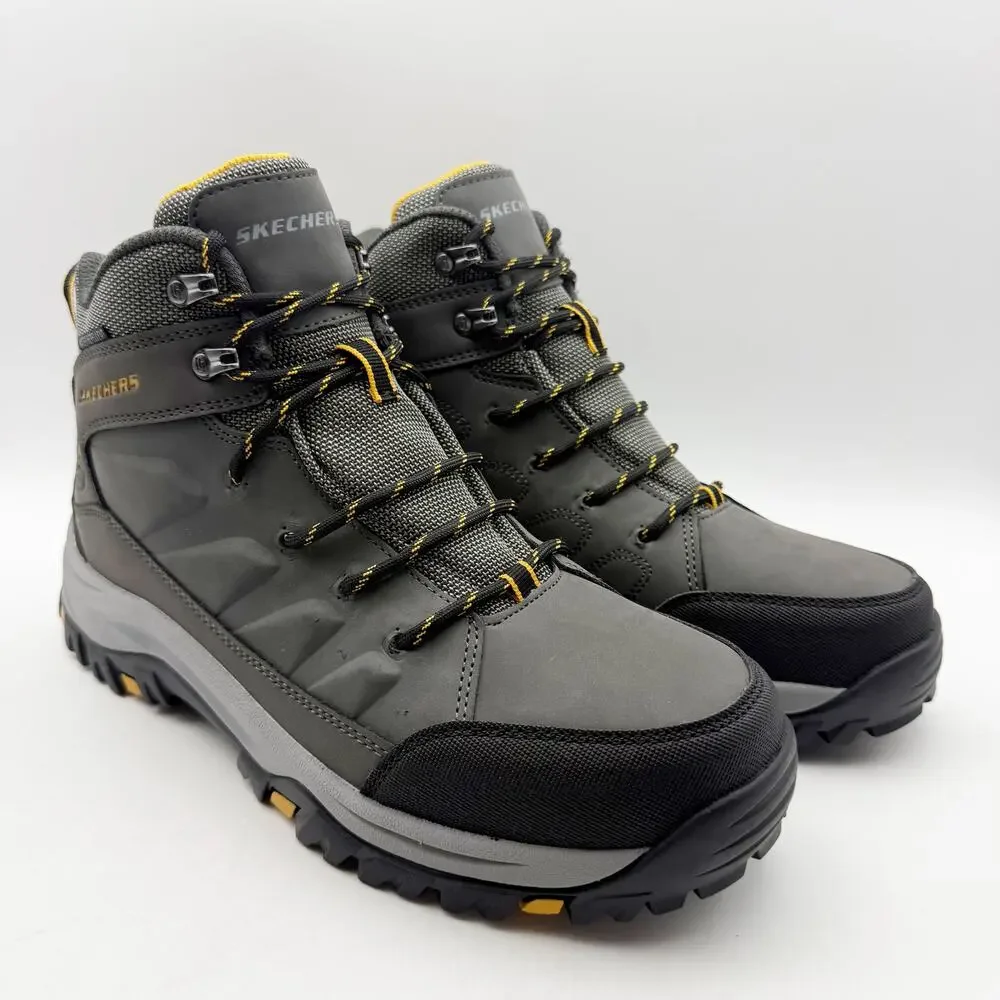 Skechers Mens Relment Daggett Hiking Boots US 9 Grey Water Repellent NIB